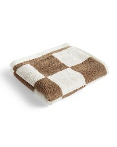 HAY Check Cotton Wash Cloth - Cappuccino