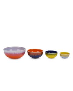 Portuguese Glazed Ceramic Nesting Bowls