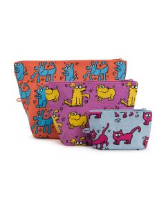 Keith Haring Baggu Pets Recycled Nylon Go Pouches - Set of 3